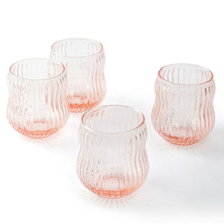 Roseate Drinking Glasses Pink 4 Pc Set